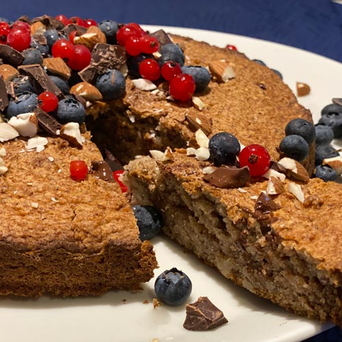 vegansk nøddekage opskrift med erythritol - sågger - sukrin alternativ