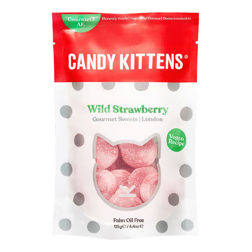 candy kittens wild strawberry - vegansk slik