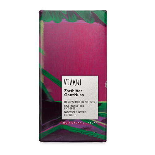 vegansk chokolade med hele nødder - vivani