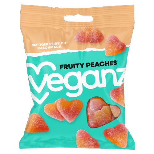 vegansk vingummi med ferskensmag Veganz slik