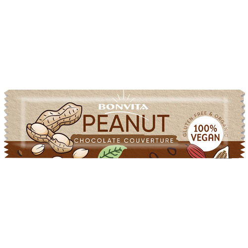 vegansk chokoladebar med peanuts - glutenfri chokoladebar