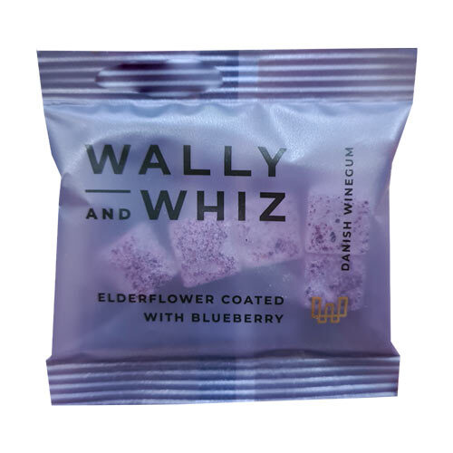 vegansk vingummi - vegansk slik - wally and whiz flowpack hyldeblomst
