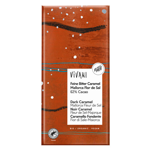 Vegansk chokolade vivani - laktosefri chokolade med karamel og salt