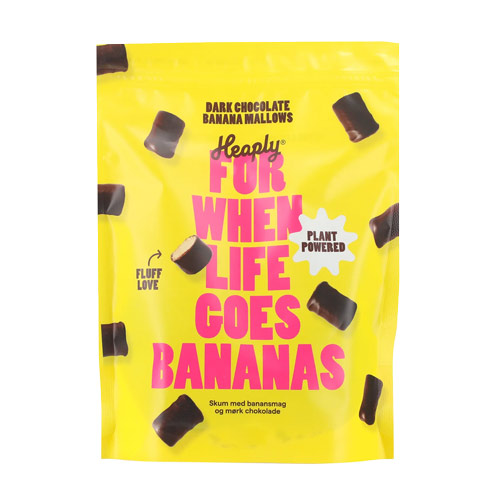 Vegansk slik - heaply veganske skumbananer - glutenfri produkter