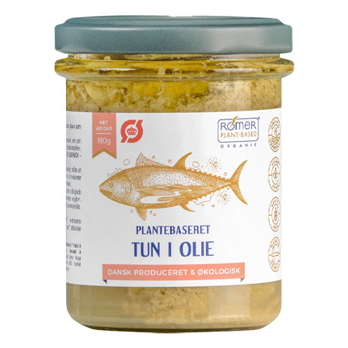 Vegansk pålæg - vegansk tun i olie - vegansk kød erstatning - glutenfri