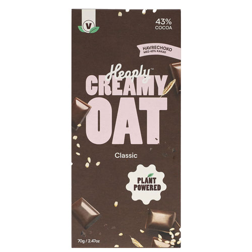 vegansk mælkechokolade - vegansk slik - heaply creamy oat