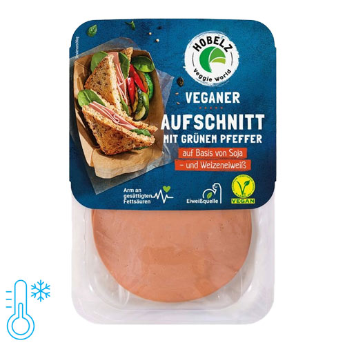 Veganske pålægsskiver med peber - Hobelz (dato-vare 25/11)