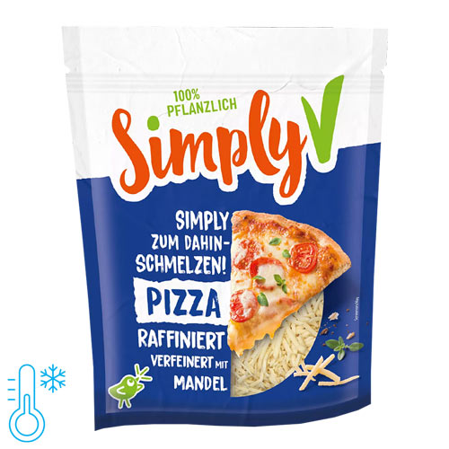 Revet vegansk ost - Simply V Pizza laktosefri ost