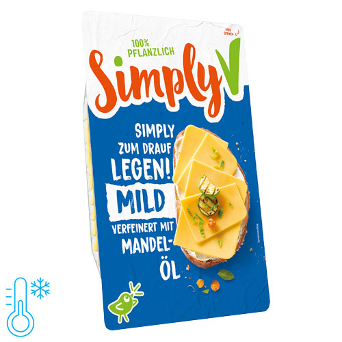 Simply V vegansk skiveost - laktosefri ost - mild