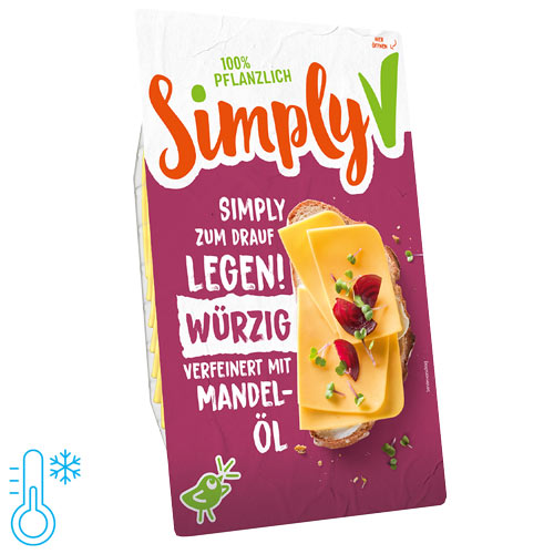 Vegansk ost i skiver - Simply V würzig
