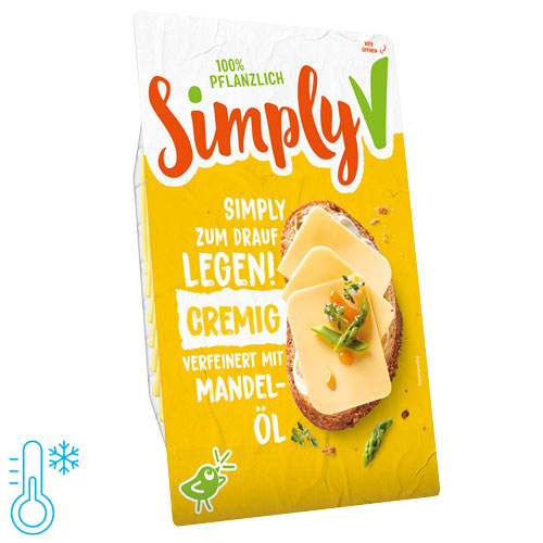 Vegansk ost i skiver - simply v - laktosefri ost - cremet