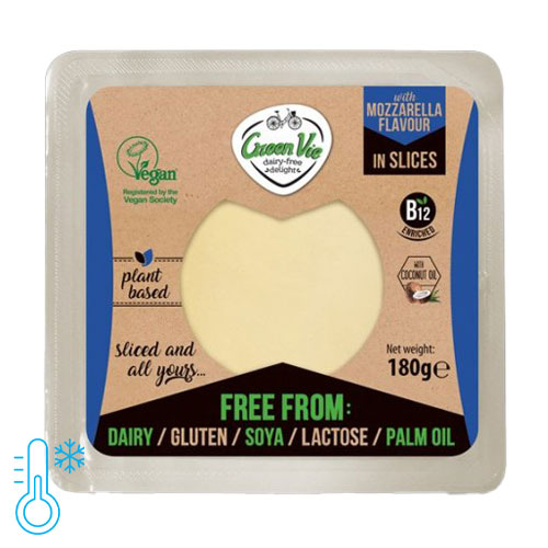 vegansk og laktosefri ost i skiver - mozzarella