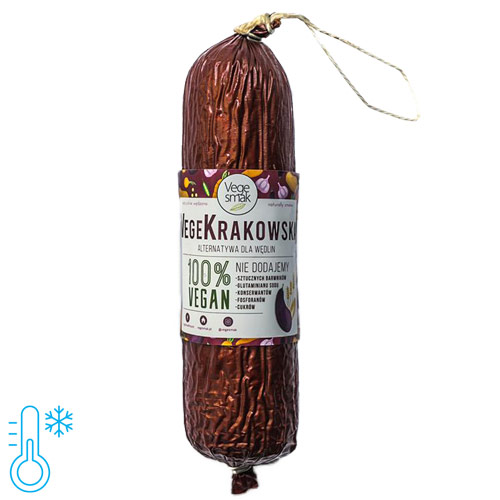 Vegansk pålægspølse - krakowska - af hvedeprotein