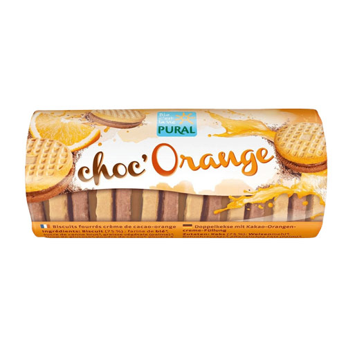 Vegansk kage kiks med creme - pural orange