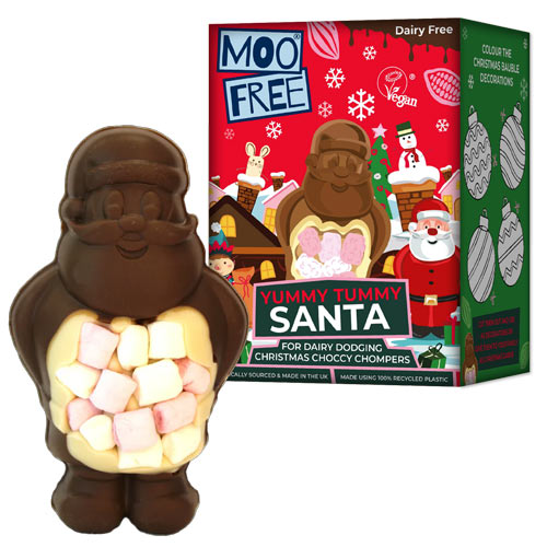 vegansk chokoladejulemand moo free yummy tummy santa - mælkefri