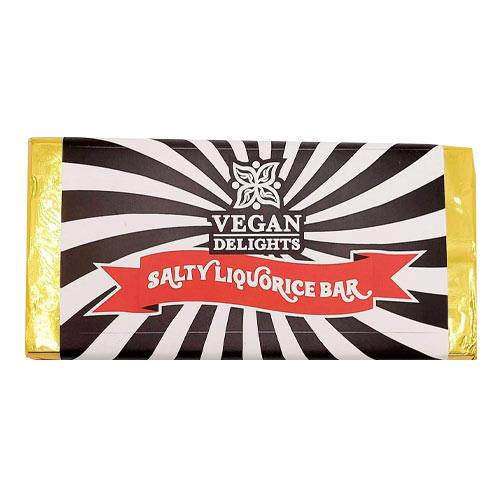 Vegansk chokolade med lakrids - vegansk mælkechokolade