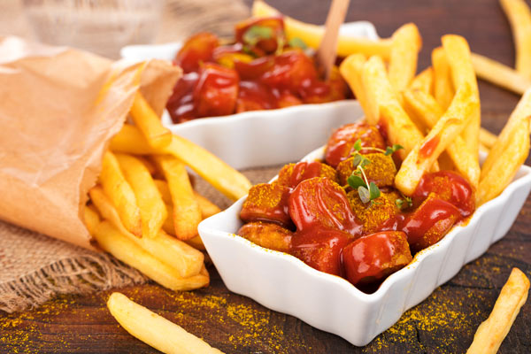 vegansk currywurst - karrypølser fra hobelz