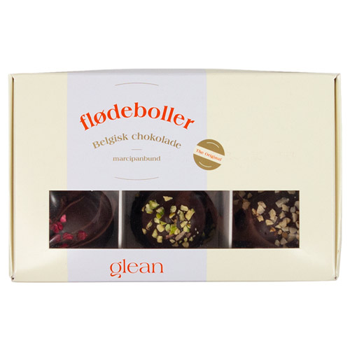 laktosefri flødeboller med vegansk chokolade - Glean gaveæske