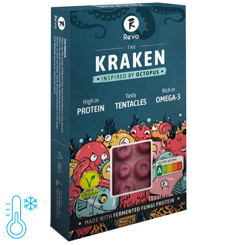 Vegansk blæksprutte af svampeprotein - Kraken Revo