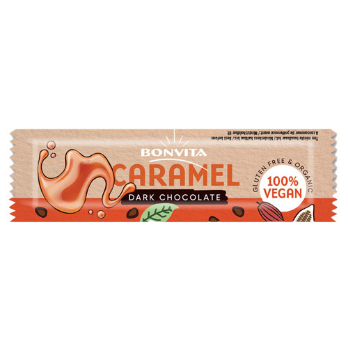 Vegansk chokolade-bar med karamel - bonvita - glutenfri