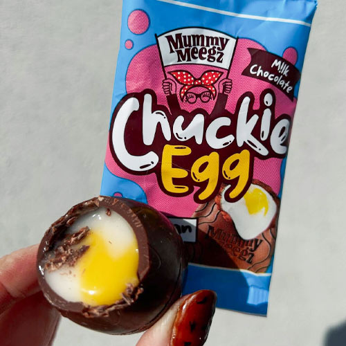 Veganske chokoladeæg med fyld - mummy meegz chuckie eggs