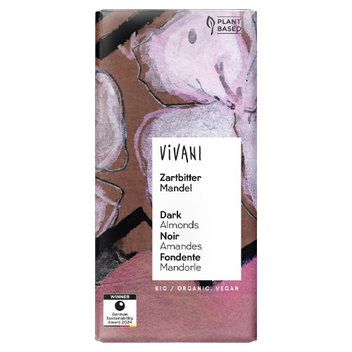 Vivani Mørk vegansk chokolade med mandler