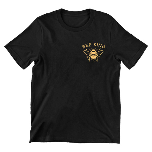 Vegansk tøj til børn - bee kind t-shirt