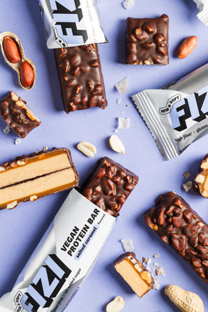 Glutenfri proteinbar - salted caramel - vegansk protein